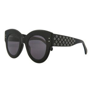 Alaia Womens Round/Oval Black Black Grey Fashion Designer Eyewear